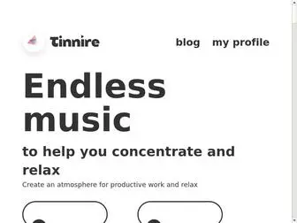 Tinnire.app(Non-stop unique Music for Deep Focusing and Relaxation) Screenshot