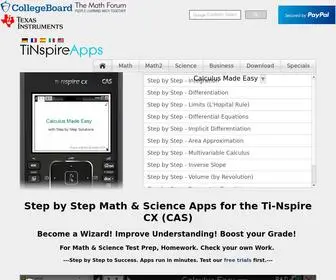 Tinspireapps.com(Step by Step Apps for the TI) Screenshot