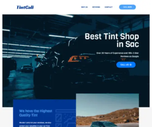 Tintcali.com(TintCali Window Tinting) Screenshot