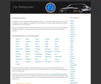 Tinting-Laws.com(Window tint laws in United States) Screenshot