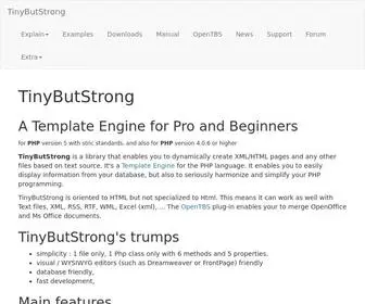 Tinybutstrong.com(Template engine) Screenshot