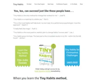 Tinyhabits.com(Create any habit you want in your life using tiny habits) Screenshot
