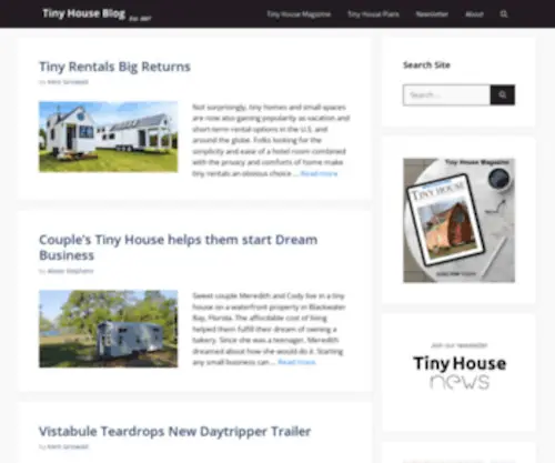 Tinyhouseblog.com(Tiny House Blog) Screenshot