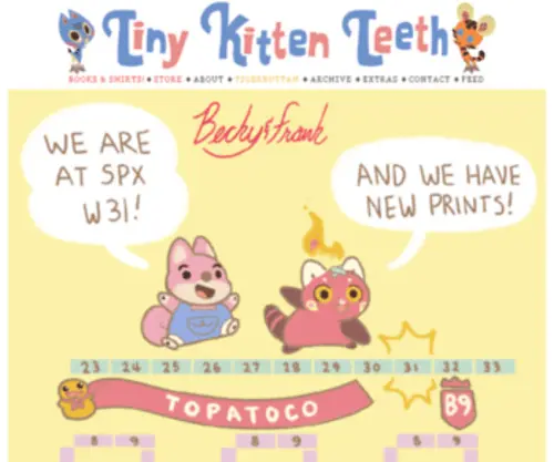Tinykittenteeth.com(Tiny Kitten Teeth by Becky & Frank) Screenshot