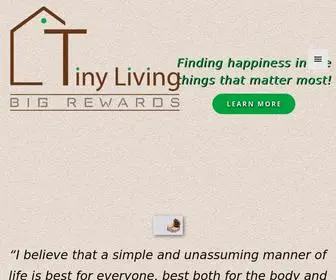 Tinylivingbigrewards.com(Finding happiness in the things that matter most) Screenshot