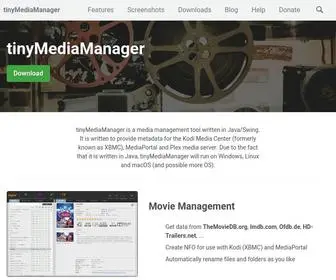 Tinymediamanager.org(Tinymediamanager) Screenshot