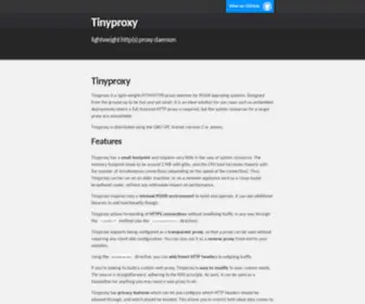 Tinyproxy.info(Tinyproxy : lightweight http(s)) Screenshot