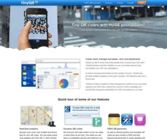 TinyQR.com(Create dynamic and trackable QR codes) Screenshot