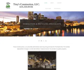 Tinysconstructionllc.com(The Tiny’s Demolition & Recycling team) Screenshot
