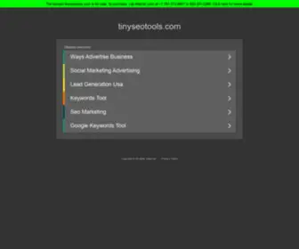 Tinyseotools.com(Tiny SEO Tools) Screenshot