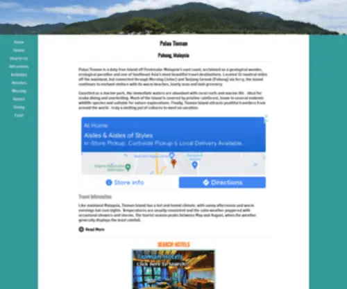 Tioman.org(Tioman Island) Screenshot