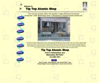 Tip-Top-Atomic.com(Tip Top Atomic Shop Vintage Clothing and Retro House Furnishings) Screenshot