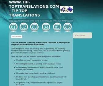 Tip-Toptranslations.com(Tip-Top Translations) Screenshot