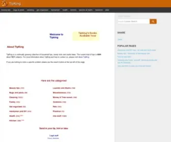Tipking.co.uk(Household tips hints and frugal ideas) Screenshot