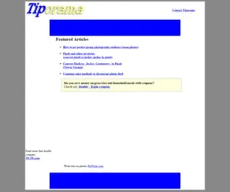 Tiporama.com(Tools and ideas for everyday problems) Screenshot