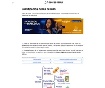 Tiposdecelulas.com(Clasificación de las células) Screenshot