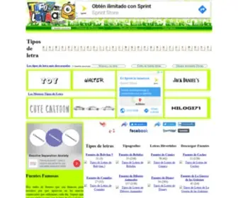 Tiposdeletra.com(Tipos de Letra y Fuentes gratis de Disney) Screenshot