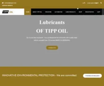 Tippoil.com(Tipp Oil Lubricants gear oils general purpose oils) Screenshot