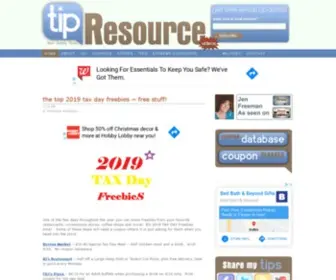 Tipresource.com(Store Coupons) Screenshot