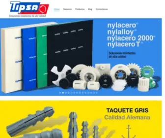 Tipsa.com.mx(Fabricantes de barras y placas de nylon) Screenshot