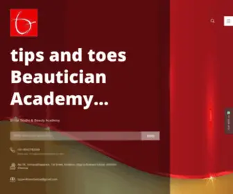 Tipsandtoeschennai.com(Tips and toes Beautician Academy Chennai kolathur in Chennai) Screenshot