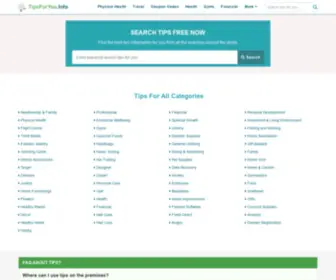 Tipsforyou.info(Tipsforyou info) Screenshot
