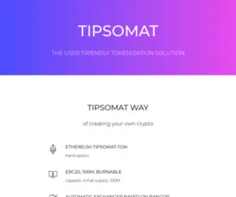 Tipsomat.xyz(Tokenization) Screenshot