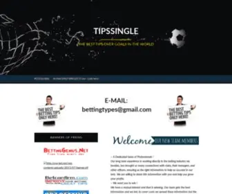 Tipssingle.club(THE BEST TIPS OVER GOALS IN THE WORLD) Screenshot