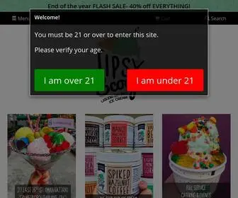 Tipsyscoop.com(Tipsy Scoop Boozy Ice Cream) Screenshot