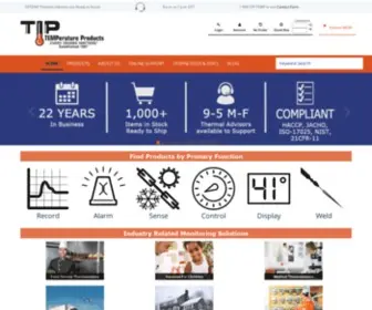 Tiptemp.com(TIP TEMPerature Products Offers Thermal Solutions For Many Industries) Screenshot