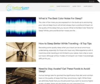 Tiptopsleep.com(Your Guide To A Better Sleep) Screenshot