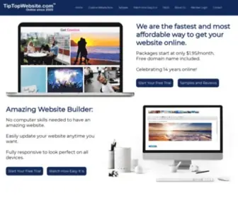 Tiptopwebsite.com(Create a Website) Screenshot