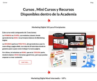 Tiratesinmiedo.com(Academia de Marketing Digital Para Hispanos) Screenshot