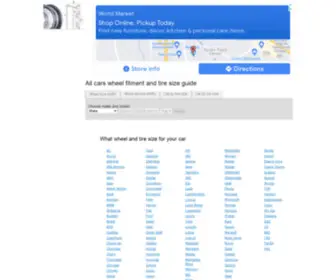 Tire-Size.net(Wheels and tires size guide) Screenshot