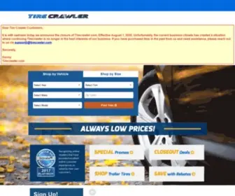Tirecrawler.com(Tire Crawler) Screenshot