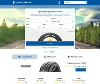 Tires-Korea.com(Price Comparison Car Accessories Tires Shops) Screenshot