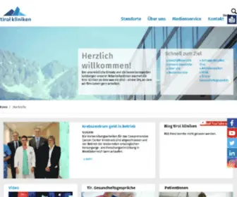 Tirol-Kliniken.at(Tirol kliniken) Screenshot