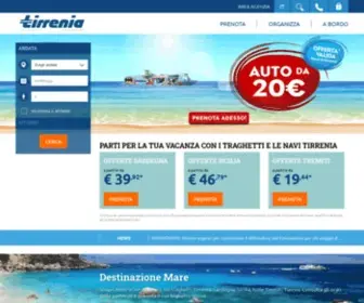 Tirrenia.it(Traghetti e navi Tirrenia) Screenshot