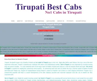 Tirupatibestcabs.com(Tirupati Cabs Taxi Services Book Tirupati Call Taxi) Screenshot