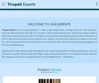 Tirupatihairexports.com(Machine Weft Human Hair Manufacturer exporter Supplier in Delhi) Screenshot