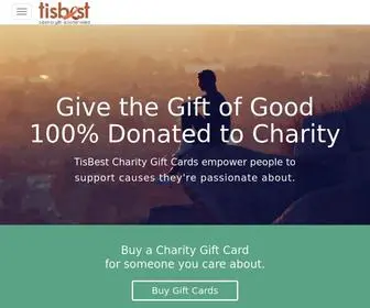 Tisbest.org(TisBest Charity Gift Cards Make Charitable Giving Fun) Screenshot
