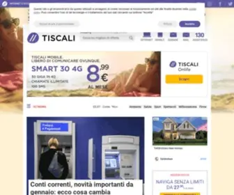 Tiscalinet.it(Notizie dall'Italia e dal mondo) Screenshot