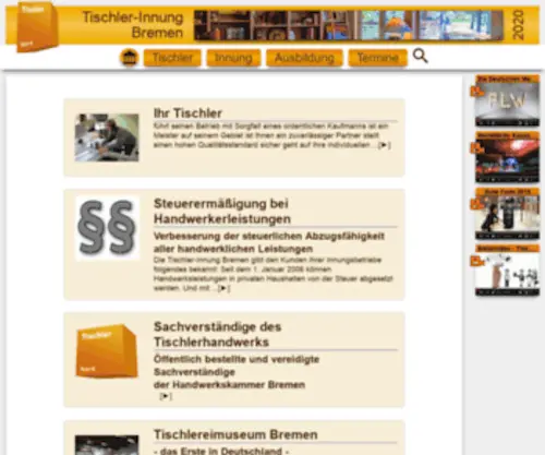 Tischler-Innung-Bremen.de(Tischler-Innung Bremen) Screenshot
