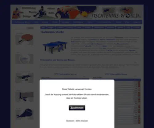 Tischtennis-World.de(Die Tischtennis Plattform) Screenshot