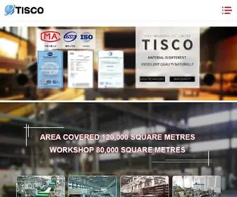 Tiscosteel.com(TISCO Industrial co) Screenshot