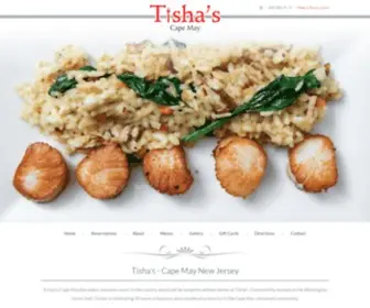 Tishasfinedining.com(Tisha's Cape May) Screenshot