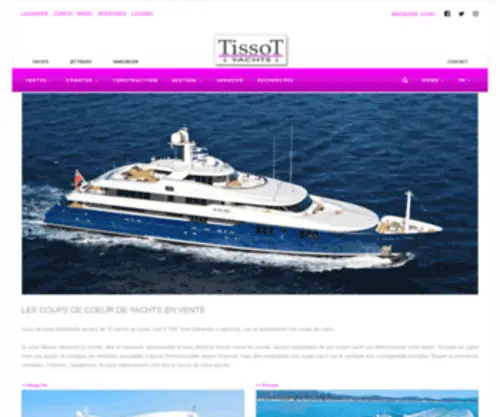 Tissot-Yachts.ch(Yachts en vente charter TissoT Yachts Suisse) Screenshot