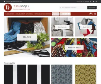 Tissu-Shop.fr(Nous proposons un large choix de tissus de qualité à prix d'usine dans différentes catégories) Screenshot