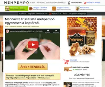 Tisztamehpempo.hu(Mannavita Méhpempő 2) Screenshot