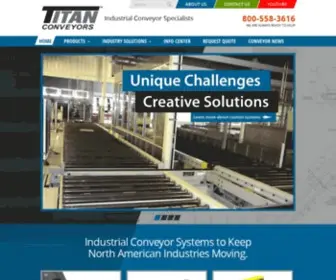 Titanconveyors.com(Industrial Conveyor Systems Manufacturing) Screenshot
